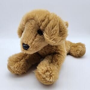 SKM Lab Golden Retriever Puppy Dog Plush 10" Brown Floppy Stuffed Animal Toy